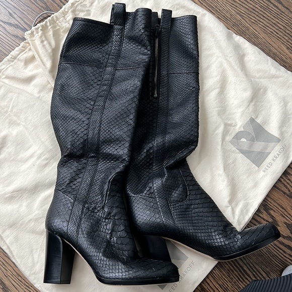 Reed krakoff boots black Python size 39 brand new - Picture 3 of 6